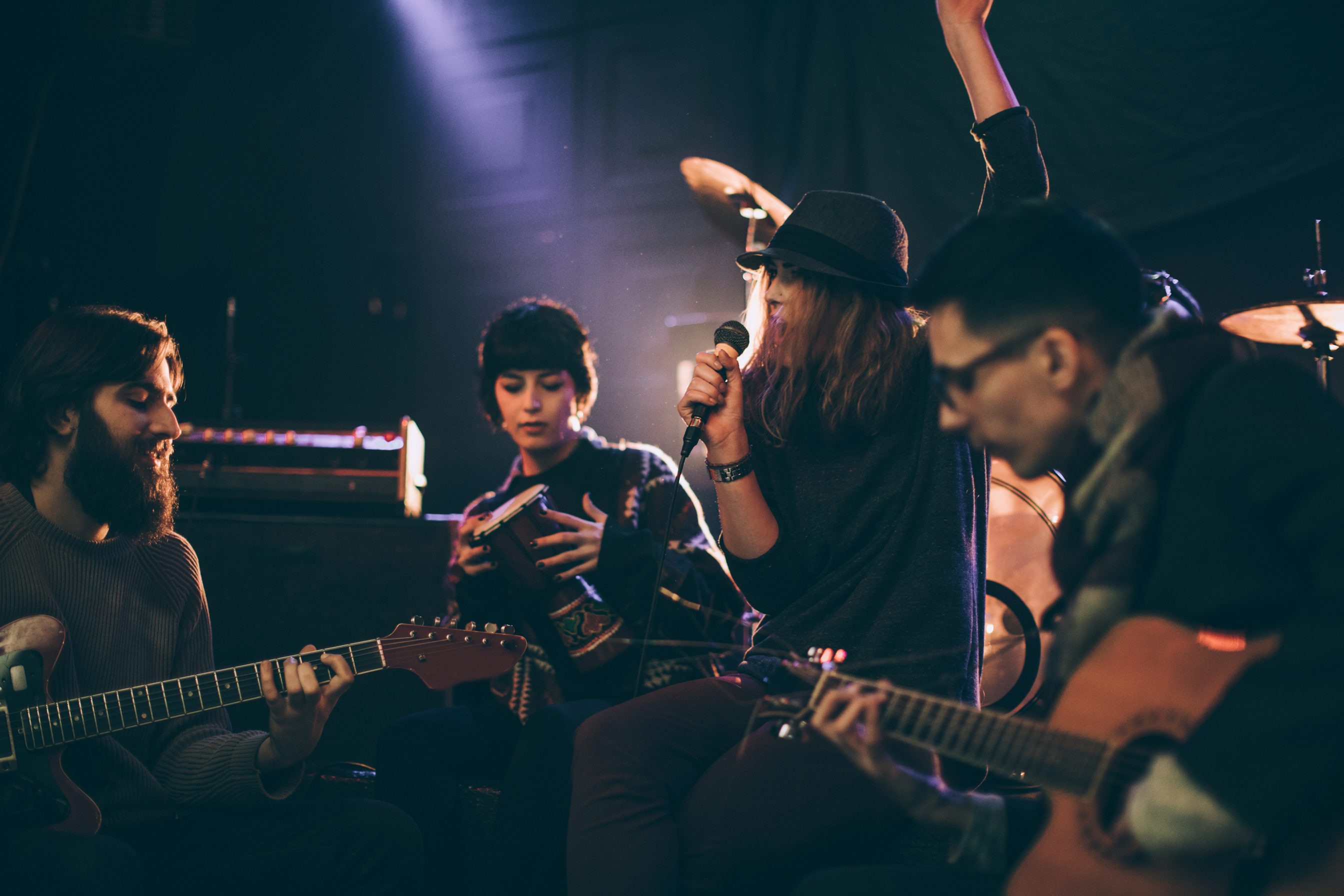 Musicians playing